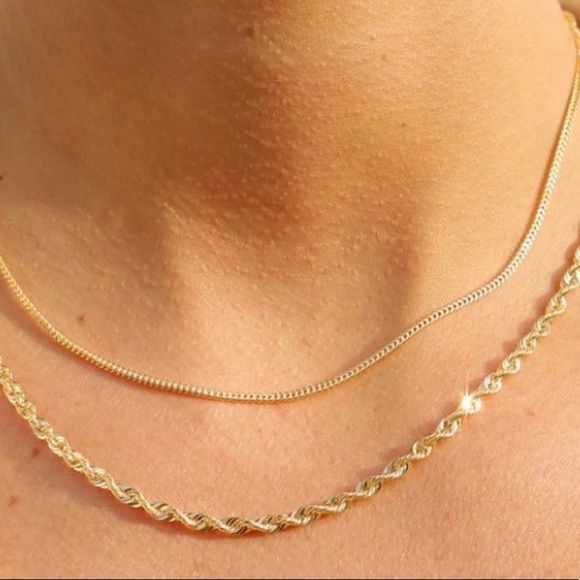 10k solid gold Diamond cut rope chain NOT PLATED ALl real gold! NOT FILLED SALE! - Picture 3 of 8